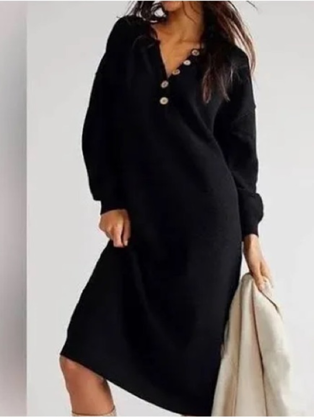 Free People Beach Hailee Long Sleeve Sweater Dress